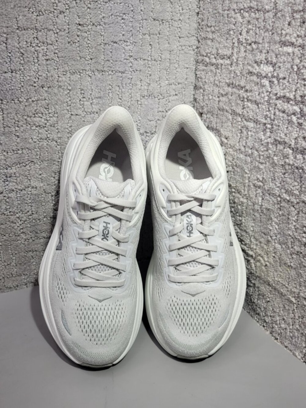 Hoka One One Bondi 9 Wide Womens Size US 7D Stardust/Silver Running Sneakers - Picture 4 of 13